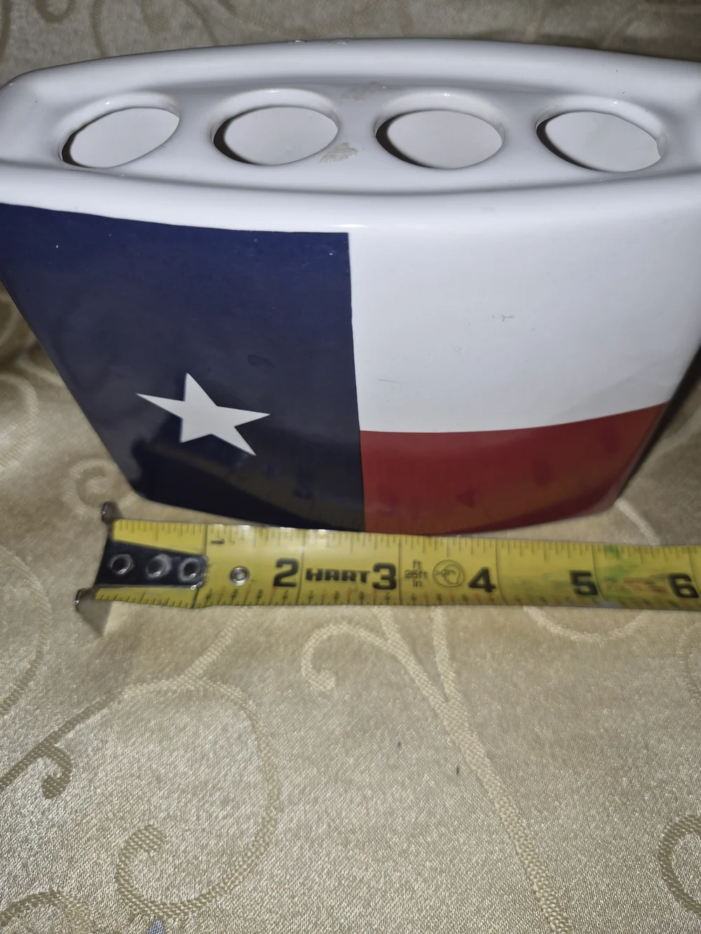Texas Flag Ceramic Bathroom Dishes - Set of 2